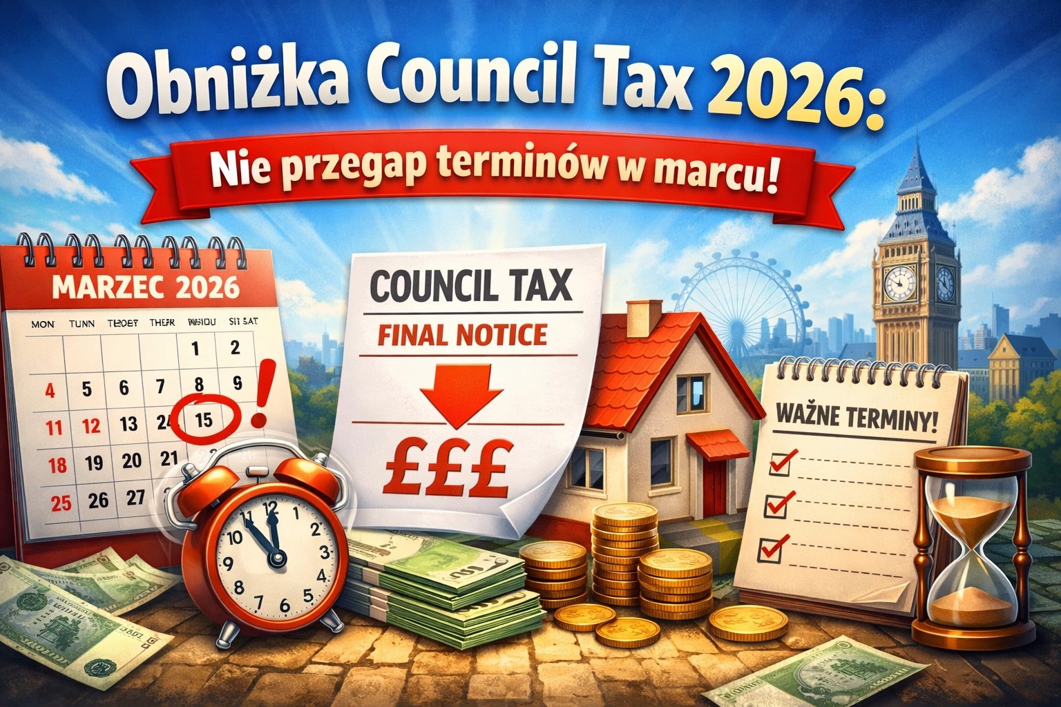 [HERO] Obniżka Council Tax 2026: Nie przegap terminów w marcu!